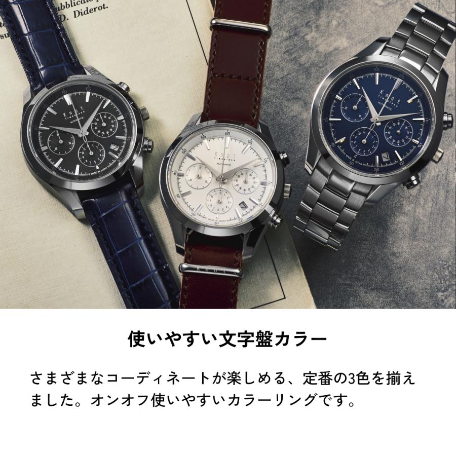 Knot 機械式腕時計 オートマティッククロノグラフ ステンレスベルト