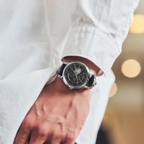 Knot 腕時計 メカニカルオープンハート 時計本体のみ 日本製 40mm 機械式 シルバーケース メンズ CAP-40シリーズの画像