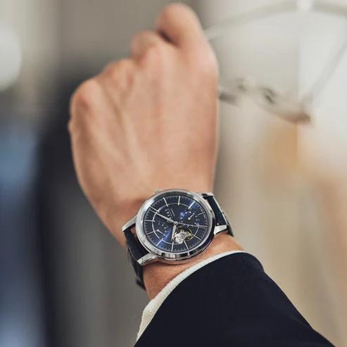 Knot 腕時計 メカニカルオープンハート 時計本体のみ 日本製 40mm 機械式 シルバーケース メンズ CAP-40シリーズの画像