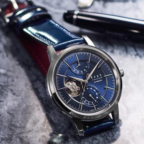 Knot 腕時計 メカニカルオープンハート 時計本体のみ 日本製 40mm 機械式 シルバーケース メンズ CAP-40シリーズの画像