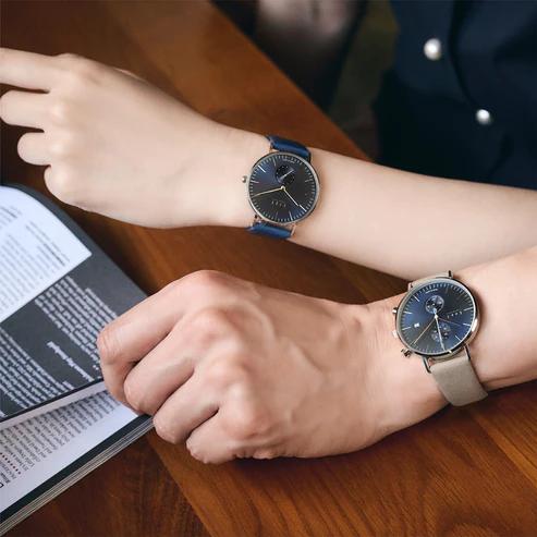 Knot 腕時計 クロノグラフ 時計本体のみ 日本製 39mm クォーツ式 メンズ レディース ホワイト アイボリー ブラック ネイビー CC-39シリーズの画像