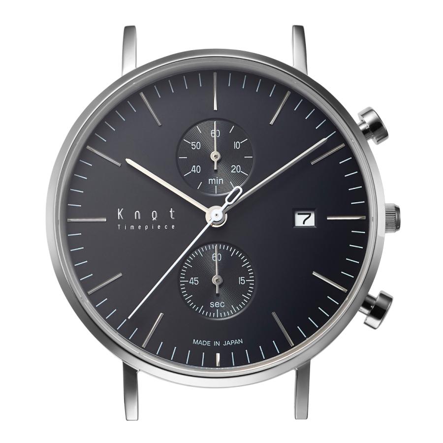 Knot 腕時計 クロノグラフ 時計本体のみ 日本製 39mm クォーツ式 メンズ レディース ホワイト アイボリー ブラック ネイビー CC-39シリーズの画像