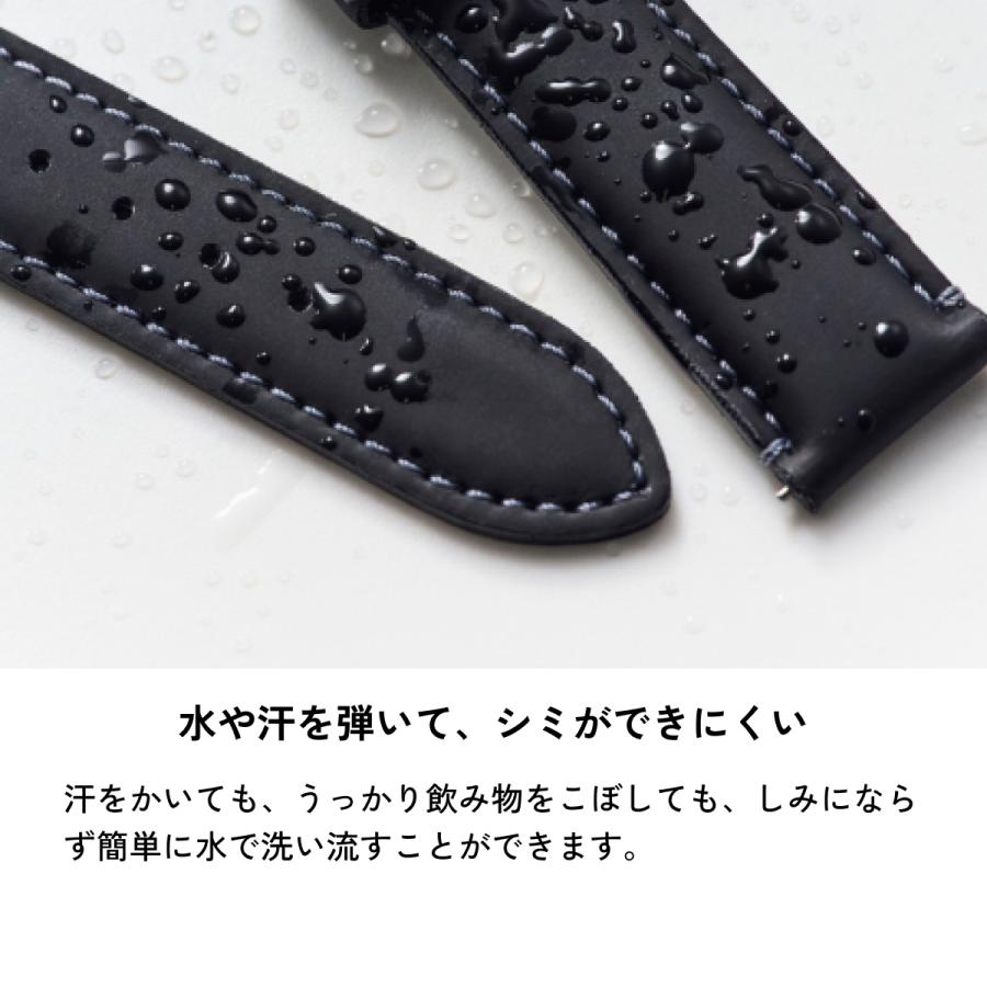 Knot 時計ベルト オールガードレザー 18mm 防水 傷に強い S18-TAG