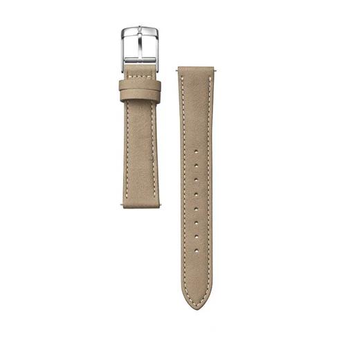 Knot 時計ベルト ボタニカルレザー 本革 18mm グレージュ ネイビー ブラウン ピンク グリーンの画像