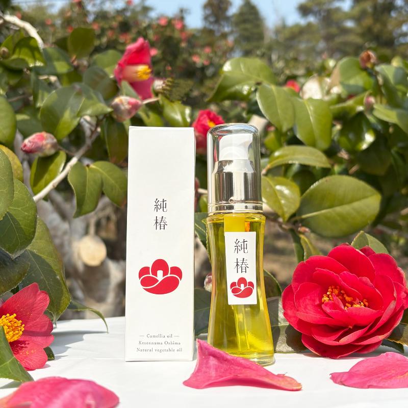 椿油 気仙沼大島産 純椿 30ml ポンプ式 & 100mlパウチ(詰め替え用