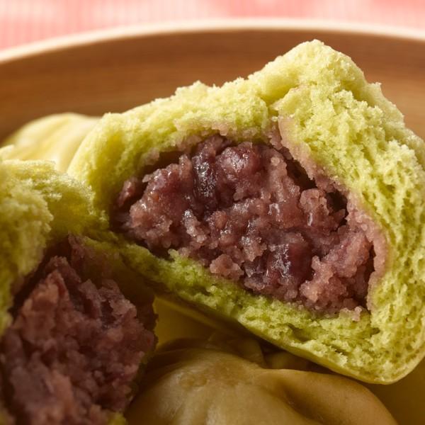 皇朝 点心-中華まん- 抹茶を練り込んだ皮につぶ餡 クセになる甘さ