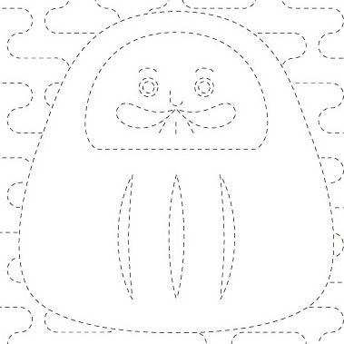 ダルマ 横田 刺し子ふきん 模様刺し 伝統柄 イラスト だるまと霞つなぎ 白 糸別売り 01 8430 1056 けいとのコーダ 通販 Yahoo ショッピング