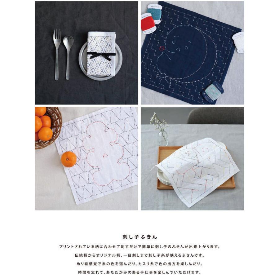 ダルマ 横田 刺し子ふきん 模様刺し 伝統柄 イラスト 招き猫と籠目 紺 糸別売り 01 8431 1254 けいとのコーダ 通販 Yahoo ショッピング