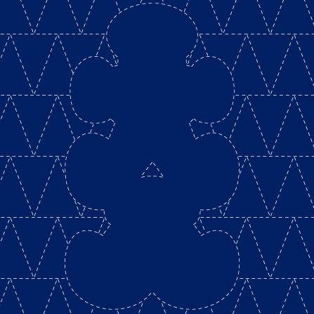 ダルマ 横田 刺し子ふきん 模様刺し 伝統柄 イラスト 大入と三角 紺 糸別売り 01 8431 1258 けいとのコーダ 通販 Yahoo ショッピング