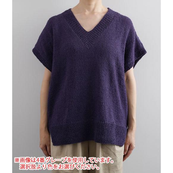 ダルマ（横田） Vネックベスト 着分セット（カーリーコットン9玉・編