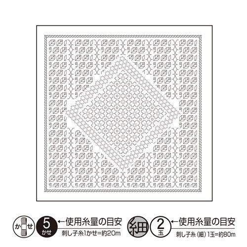 オリムパス　刺し子　花ふきん　布パック　Sakura（サクラ）　白（糸別売り）｜ko-da｜03