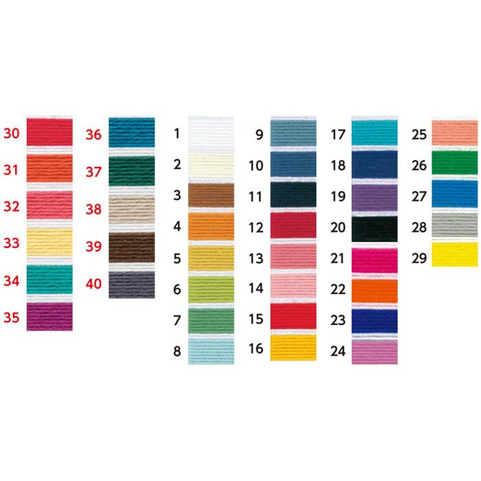 オリムパス　刺し子糸　20m　単色 |  | 01