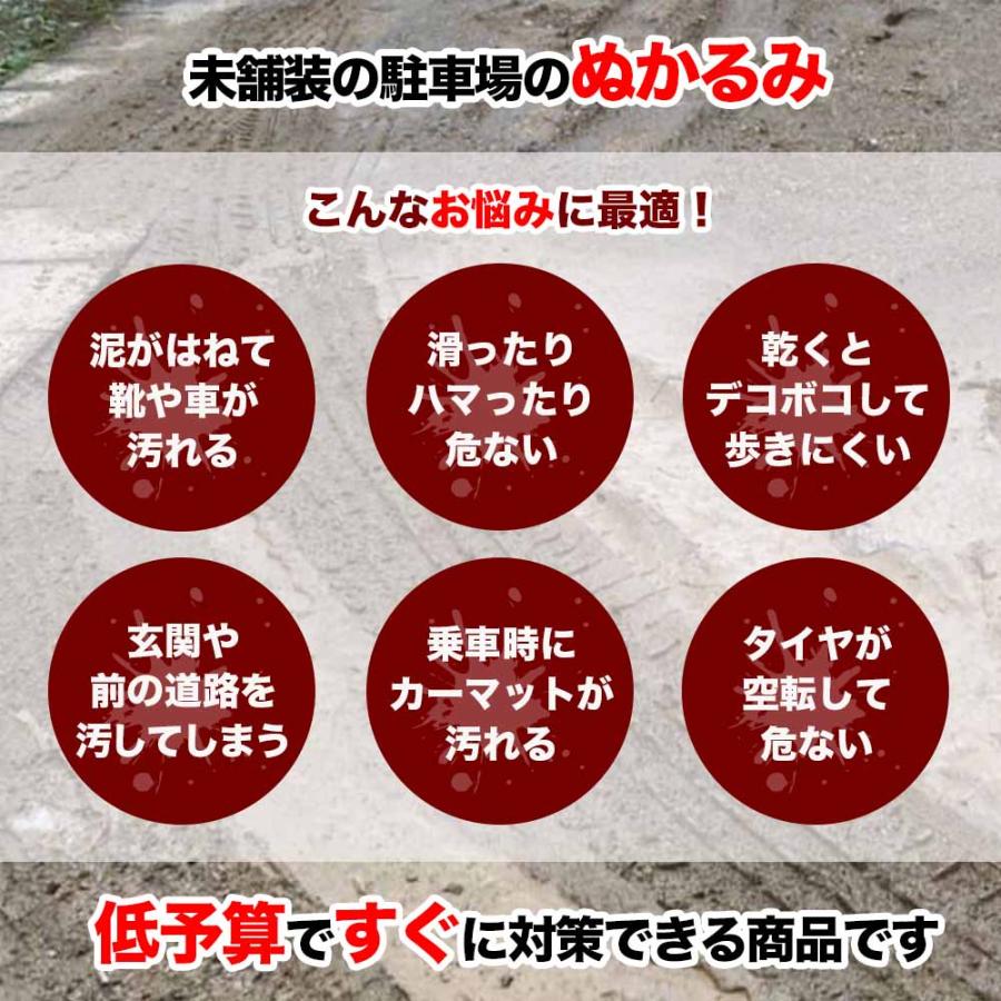 駐車場ぬかるみ対策ゴムシート(長尺穴あきタイプ) 厚さ10mm×幅900mm×長