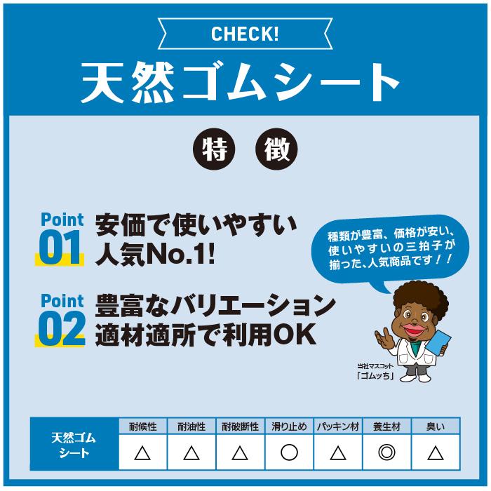 天然　ゴムシート　10mm厚×幅1M×長さ10M