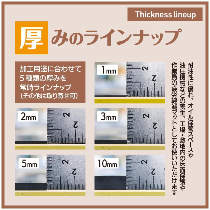 ウルトラ！ 耐油性 ゴムシート 2mm厚×幅1M×長さ9.7M 【F3225460000】(17061円)