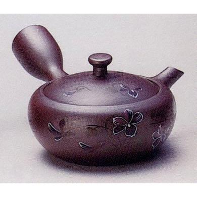 急須　1.0号　鉄鉢すみれ　150ｃｃ　サークル網　陶山窯　陶器製｜ko-ricom