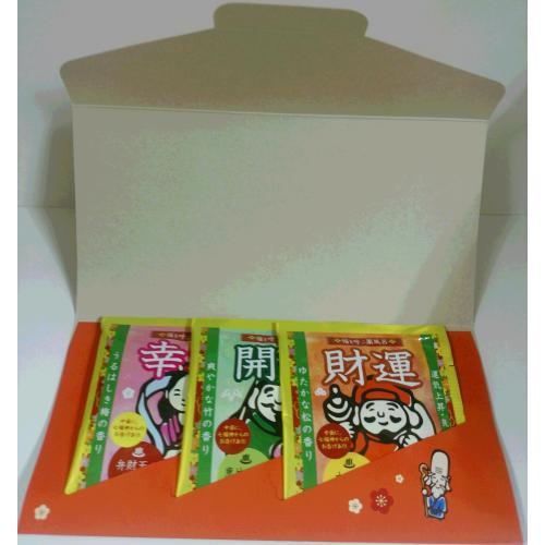 150個セット)薬用入浴剤 福を呼ぶ薬風呂ギフトセット(松竹梅3種各1包入 
