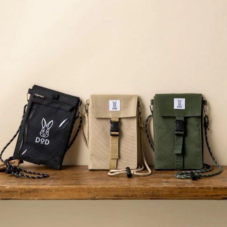 DOD ディーオーディー ショルダーバッグ ベージュ 男女兼用 WALLET SHOULDER BAG BOOK KHAKI