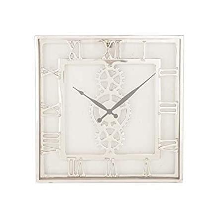 特別オファー 特別価格Deco 79 Wall Clocks, Medium, Silver, White, Black好評販売中 オブジェ、置き物