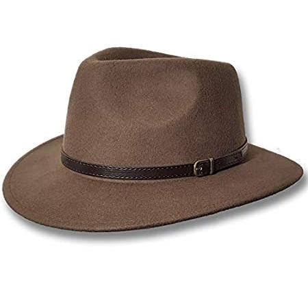 熱販売 Wool 特別価格Oztrala】Australian Felt Leather好評販売中 Men Fedora Classic Vintage Outback HAT 皿