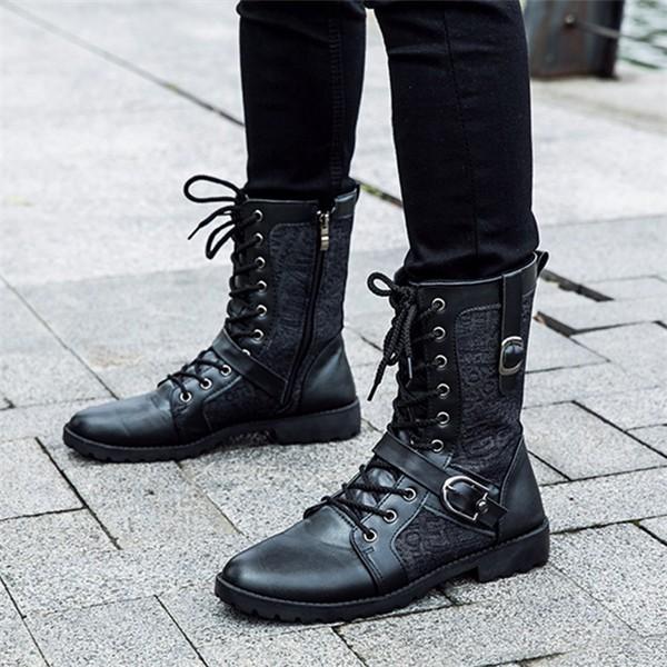編み上げブーツ メンズ サイドジップ ベルト飾り 黒 ショート 秋冬 レースアップブーツ ワークブーツ ショートブーツ カジュアル バイク 靴 おしゃれ 1811cp003 こーちゃん 通販 Yahoo ショッピング