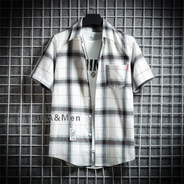 カジュアルシャツ メンズ 40代 50代 半袖 シャツ チェックシャツ 半袖シャツ 夏服 トップス お兄系｜ko-tyan｜04