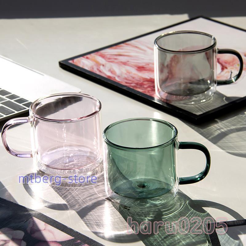 ガラス カップ 二重構造 ステンドグラス 2層ガラス コップ 保冷 耐熱ガラス ダブルウォール コーヒーカップ  カラーグラス コップ お祝い プレゼント｜ko-tyan｜13