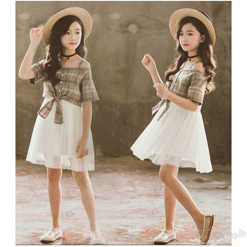 子供服 女の子 夏服 おしゃれ 肩出し 半袖 韓国 大人っぽい 夏着 大人気 ワンピース 女児 お洒落 可愛い 上下セット お嬢様風 通気 ファッション感 150 160 Ko Kops こーちゃん 通販 Yahoo ショッピング