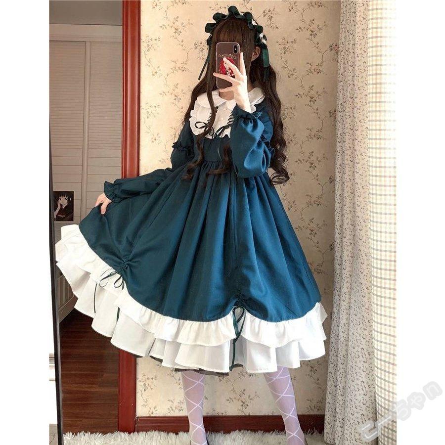 ロリータ コスプレ メイド服 ワンピース ドレス 秋冬服 春夏 原宿風 ハロウィン ハロウィーン コスチューム クリスマス 萌え 人気 可愛い おしゃれ L16cp196 こーちゃん 通販 Yahoo ショッピング