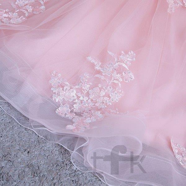 カラードレス ロング カラードレス 結婚式 花嫁 オフショルダー ピンク 刺繍 着痩せ 二次会 パーティードレス チュール ウェディングドレス ウエディング 演奏会｜ko-tyan｜11
