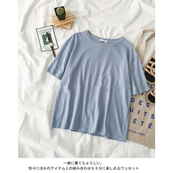 半袖Tシャツ レディース ショーパン チェック柄 上下２点セット Tシャツ ハーフパンツ 女性用 ショートパンツ カットソー セットアップ｜ko-tyan｜08