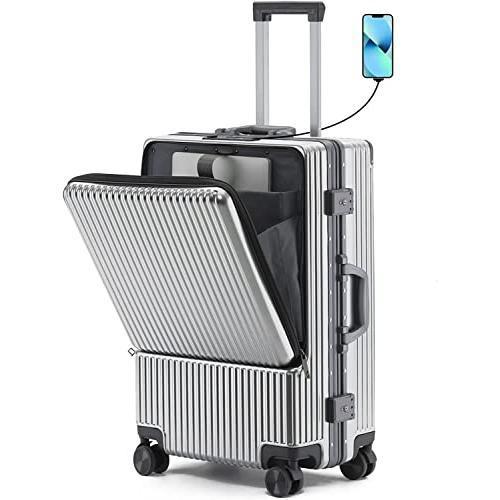 スーツケース 機内持ち込み キャリーケース アルミフレーム 前ポケット