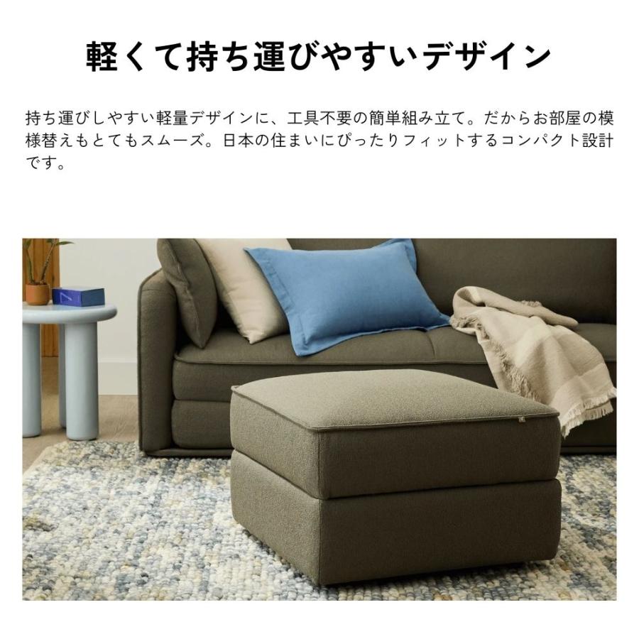 コアラマットレス コアラソファー CUSHY オットマン チャコールグレー