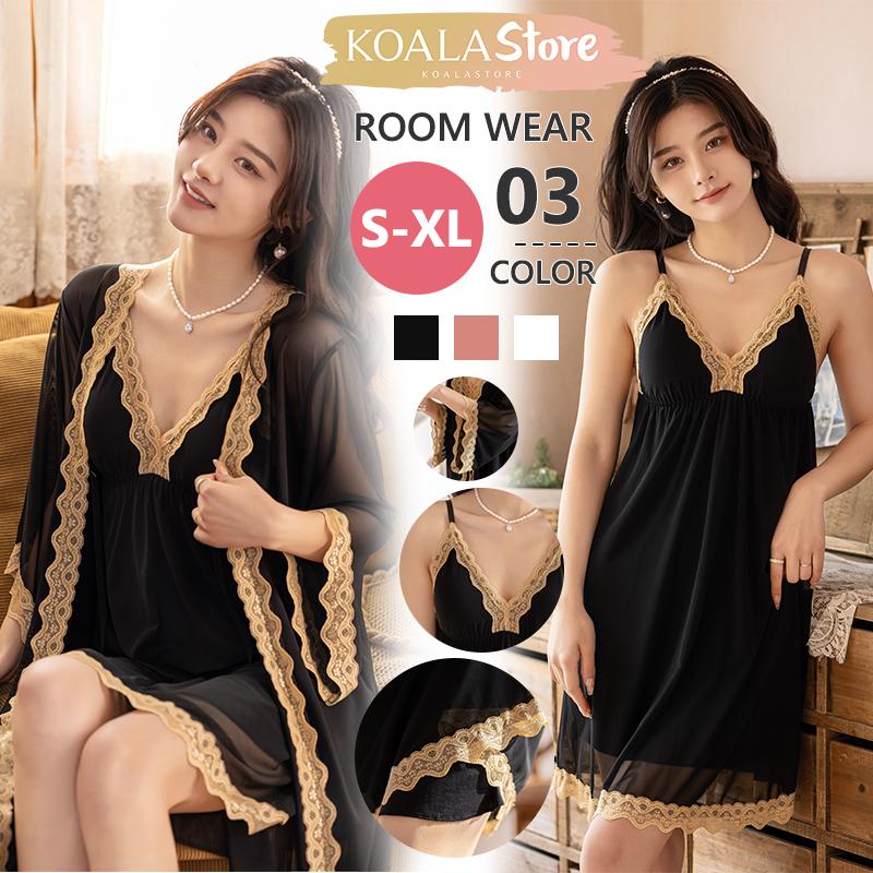 超目玉 薄手 春秋 無地 春夏 丸首 レース レディース ワンピース 長袖 夏 ガウン レディース 部屋着 ルームウェア キャミソール パジャマ おしゃれ 春夏新作 ゆったり パジャマ サイズ M Michiganestateplanning Com