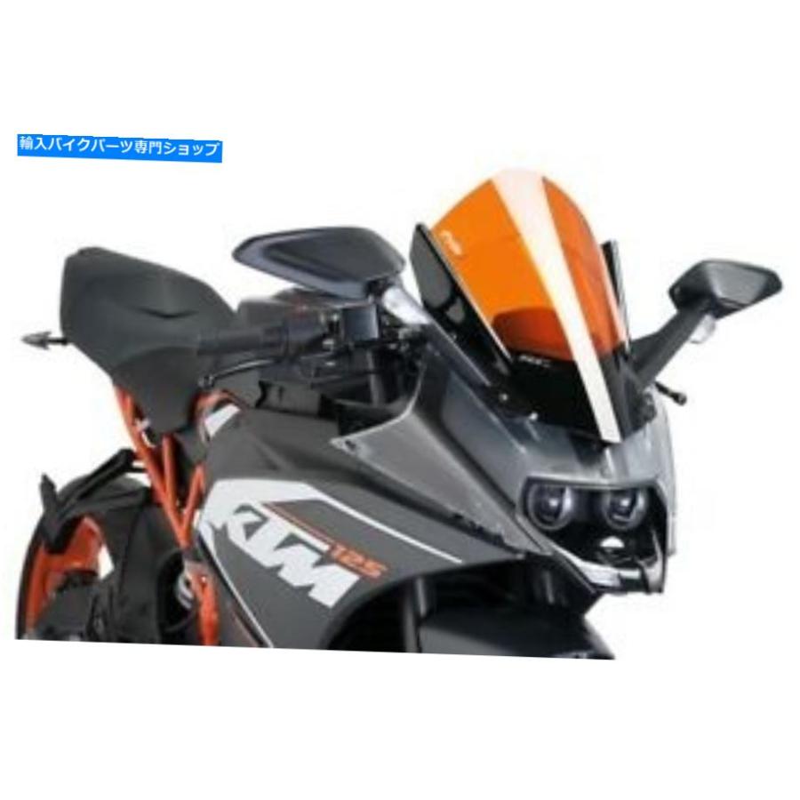 windshield Puig 3mm Zレースのフロントウィンドスクリーンオレンジ＃7004T KTM RC 390 20152019