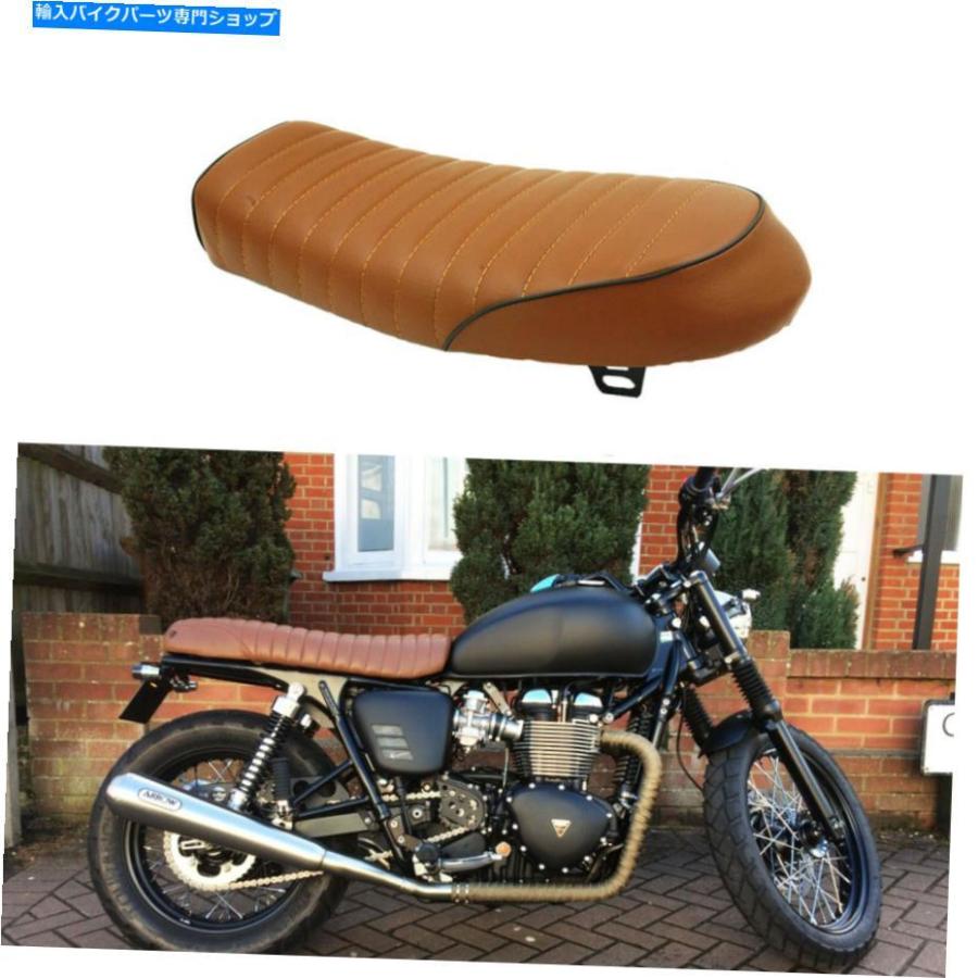 For Kawasaki 1000 LTD Brown Flat Saddle Cafe Racer Vintage Motorcycle Seat  US
