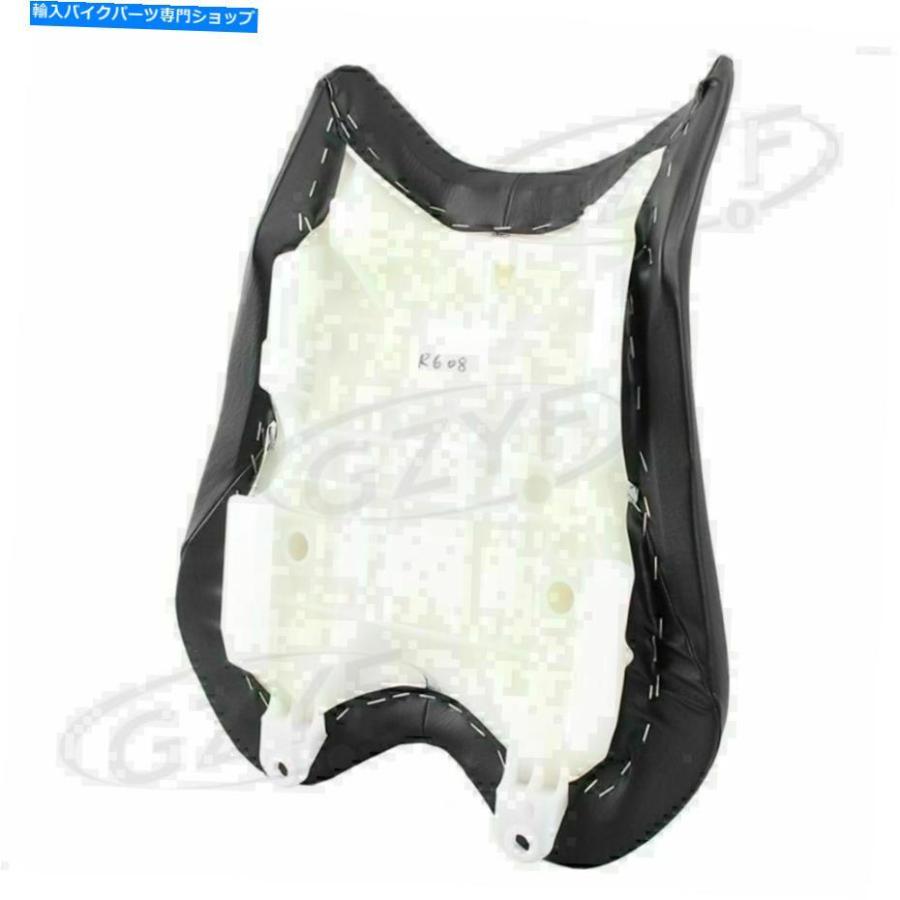 シート フロントドライバーライダーシートクッションパッドフィットヤマハYZF R6 20082016ブラックレザー Front Driver