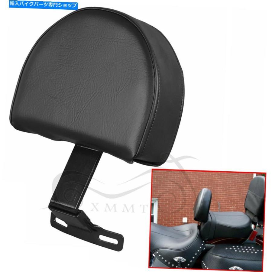 Adjustable Studded Driver Backrest For Harley Softail & Fat Boy (2007-2020) | Black & Silver