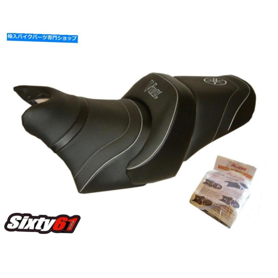 シート YAMAHA V-MAX VMAX 1200シートカバー1986-2002 2003ロゴトップ販売者ブラックシルバー Yamaha V-Max VMax 1200 Seat Cover 1986-2002 2003 Log｜koalucky