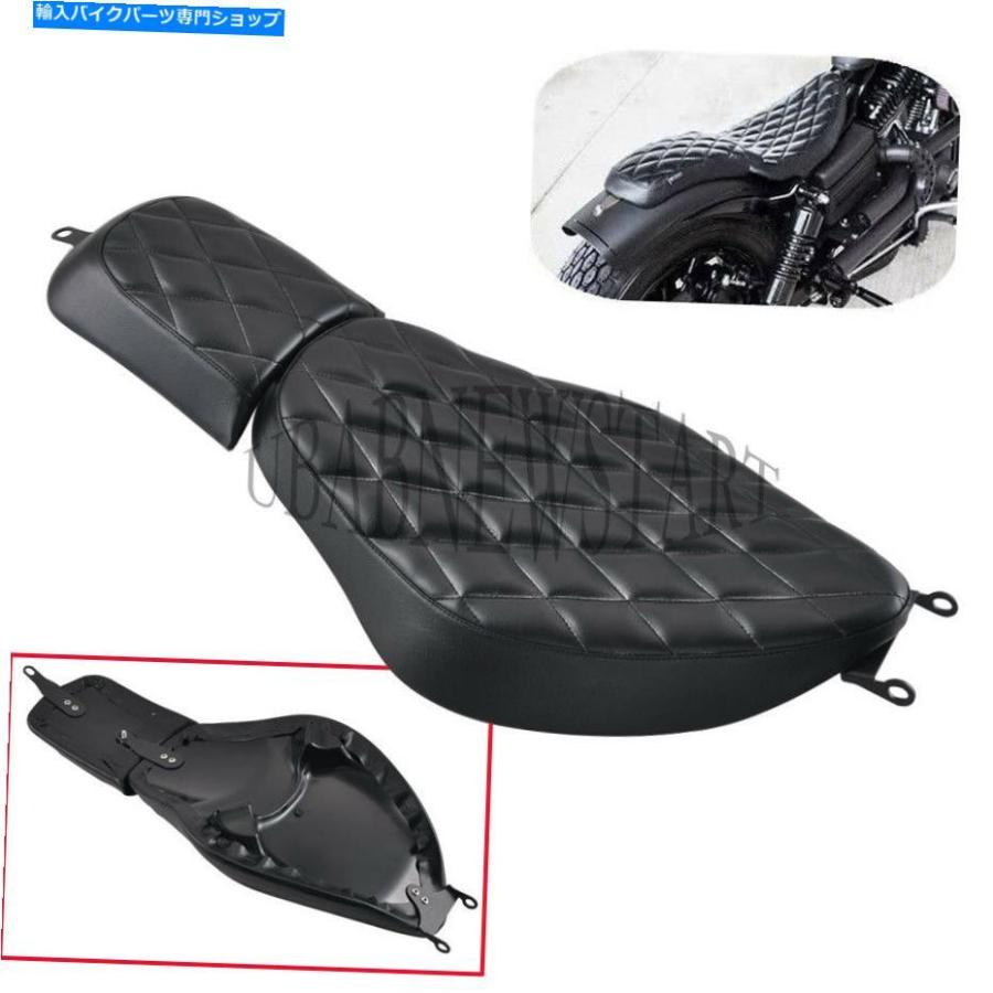 Rough Crafts Diamond Driver+Rear Passenger Seat For Harley Sportster XL 2004-17