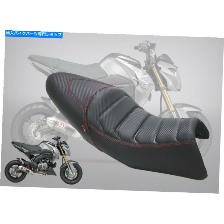 シート 川崎Z125PRO BR125交換フルシート単位シート赤ステッチ シート 川崎Z125PRO BR125交換フルシート単位シート赤ステッチ