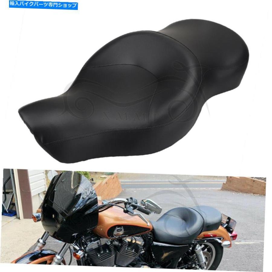 シート ハーリースポーツスターXR1200スーパーローXL883L用ブラック 
