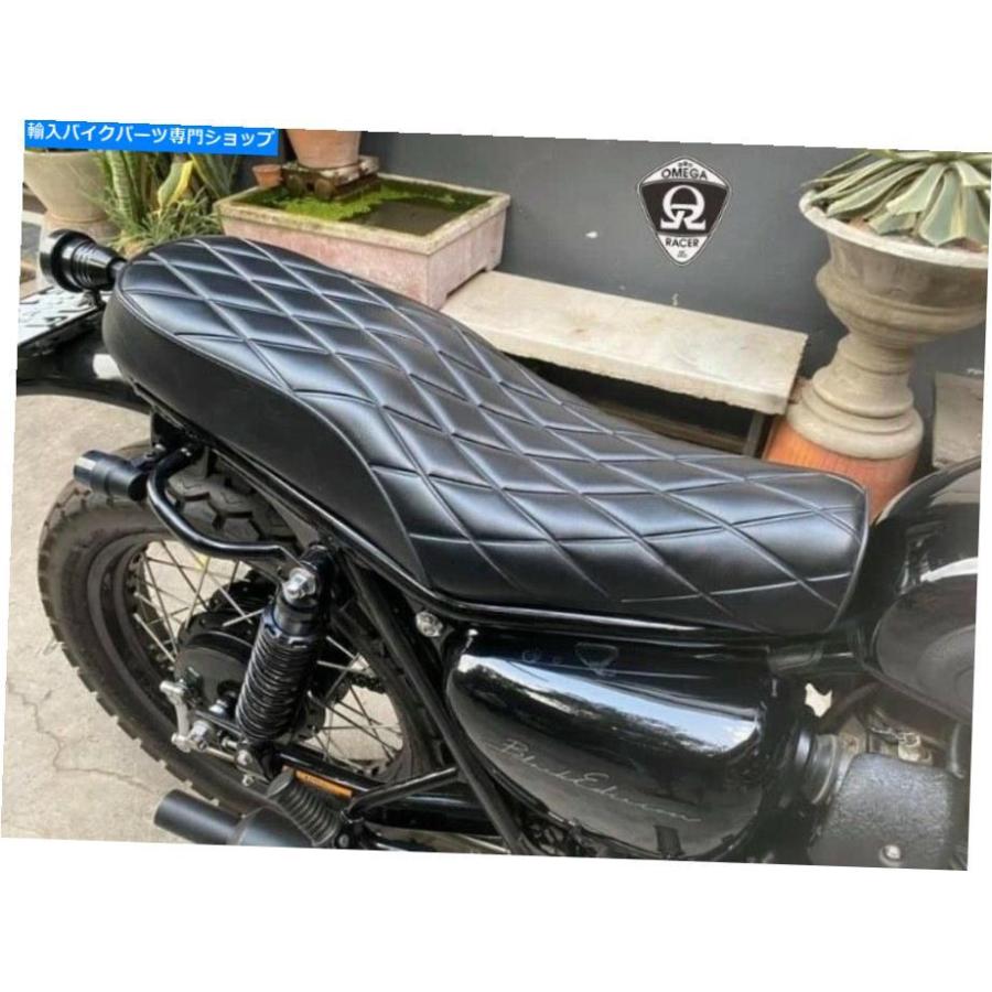 シート 川崎W650 / W800オメガレーサーブラックヒートプレス シート 川崎W650 / W800オメガレーサーブラックヒートプレス