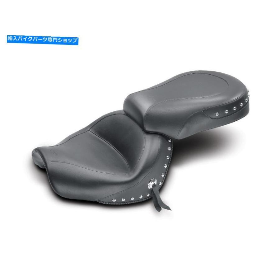 シート 2009-2017ヤマハV-STAR 950のための新しいマスタング2ピースワイドツーリングスタッドシート New Mustang 2-Piece Wide Touring Studded Seat