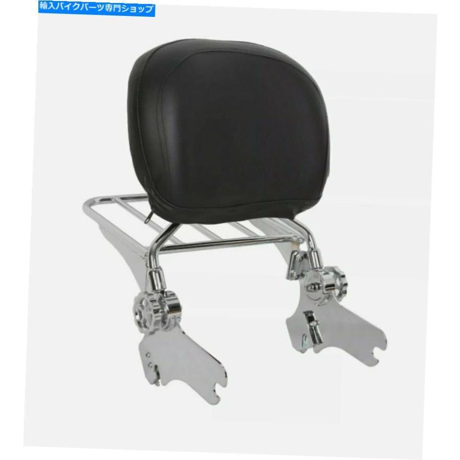 シーシーバー ハーレー9708ロードキンググライドのための調節可能なSissy Barの背もたれ＆荷物ラック Adjustable