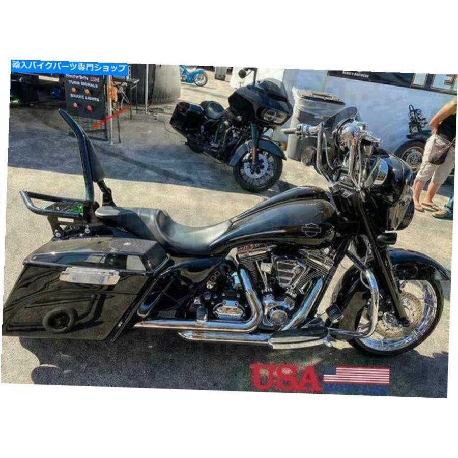 シーシーバー ハーレーCVOロードグライドストリートグライドロードキングのための旅客Sissy Barの背もたれ Passenger