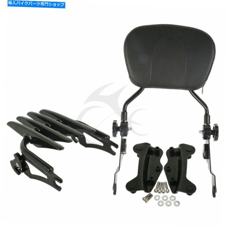 コアラッキーオンラインストアシーシーバー Sissy Bar荷物ラックw 4ポイントドッキングハードウェアフィットハーレーツーリング0920