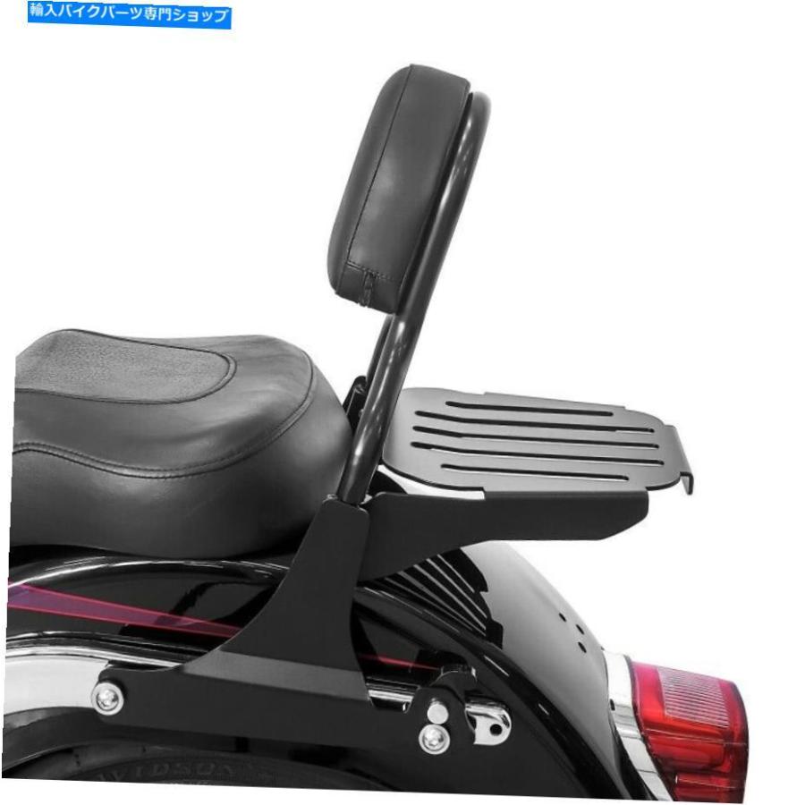 シーシーバー Sissy Bar Cl W。ハーレー ダビッドソンクロスボーンズの荷物ラック0811ブラック Sissy bar CL w. luggage rack for