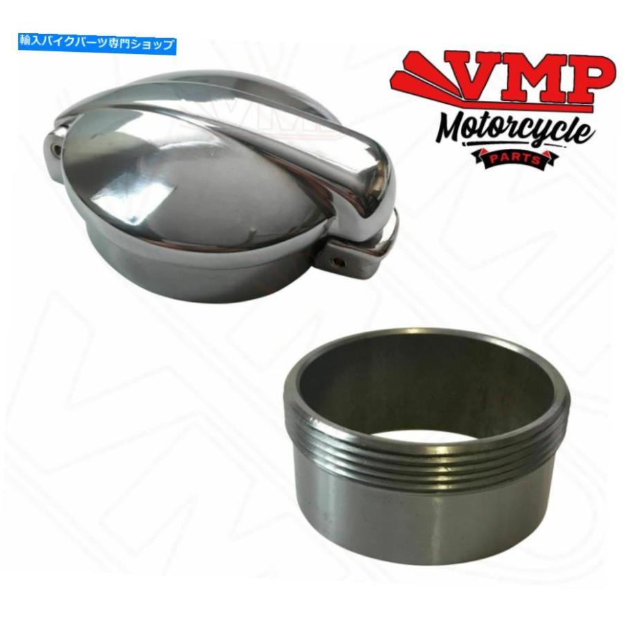 タンク 2 "モンザガソリンタンク燃料キャップと鋼鉄フィラーネックハーレーノートンBSA勝利 2" Monza Petrol Tank