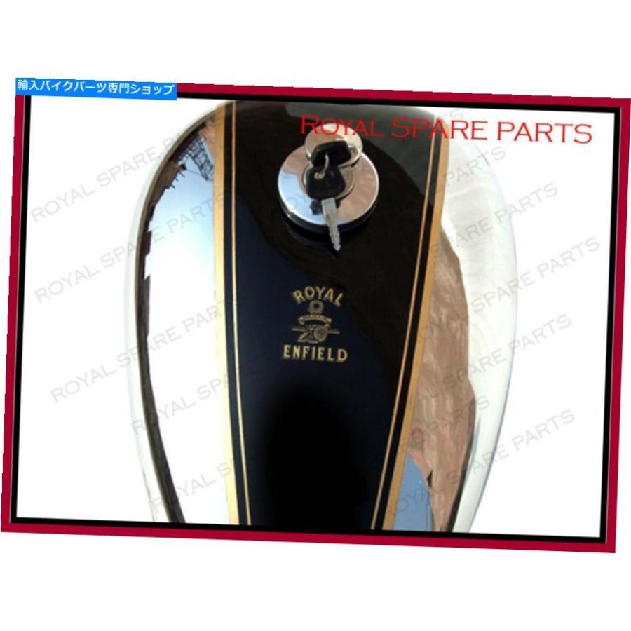 タンク ロイヤルエンフィールド弾カスタムデラックスガソリンタンククロームドブラック Royal Enfield Bullet Custom
